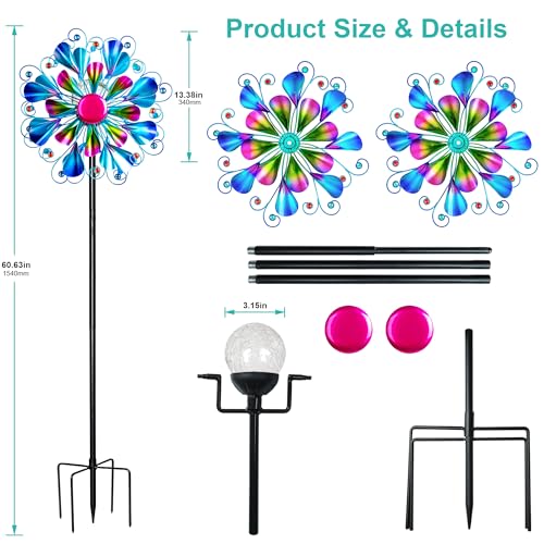 Solar Wind Spinner Outdoor Metal