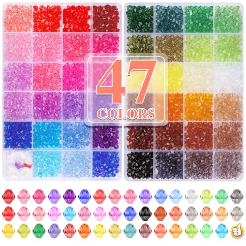 3760 Pieces 6mm Crystal Beads for Jewelry Making (3760 Count)
