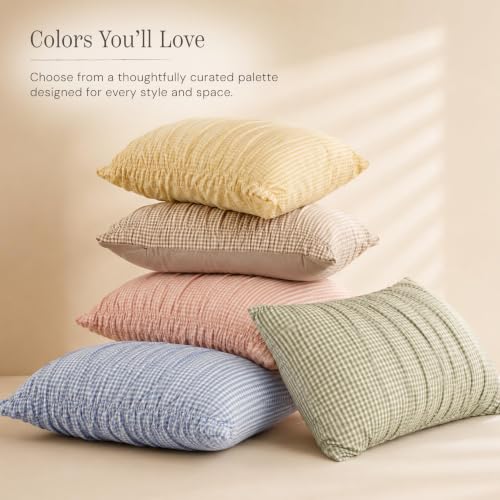 Blue Gingham King Size Comforter Set