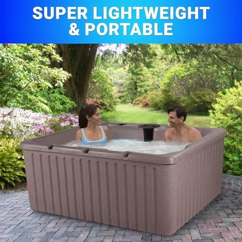 Aqualife Current Outdoor Hot Tub, Free Extras, Fits 4-Adults, Plug and Play Spa, Free Cover Included, Made in USA