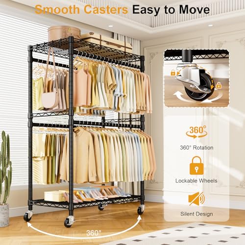 Rolling Clothes Rack