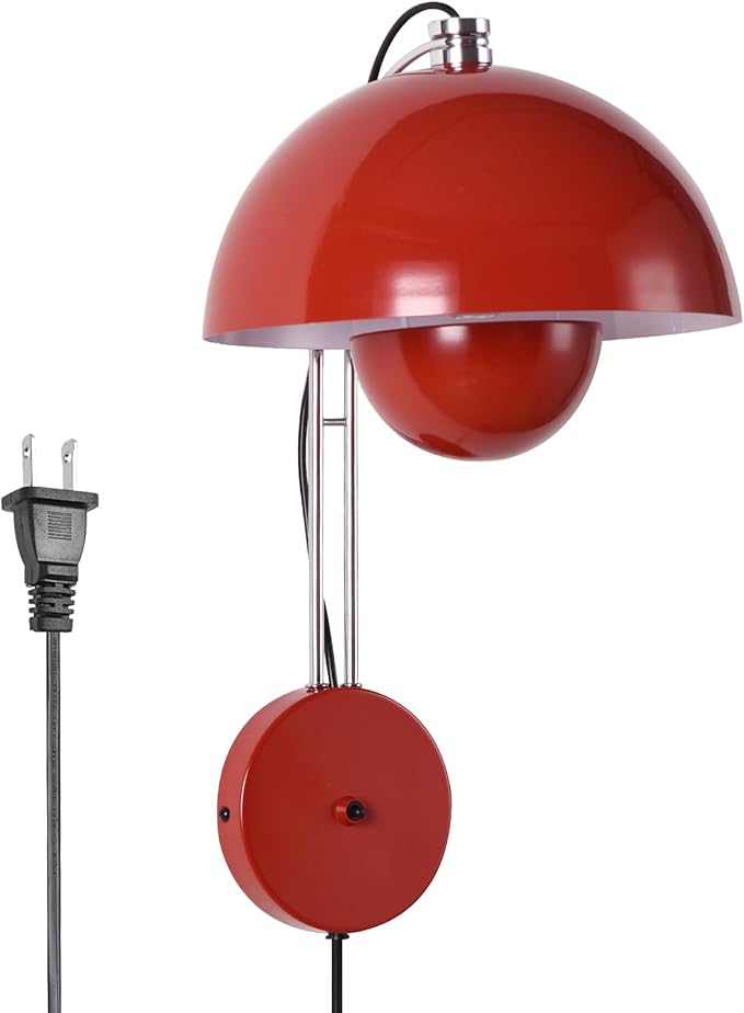 Modern Flower Pot Wall Lamp Sconce, Plug in Wall Lights