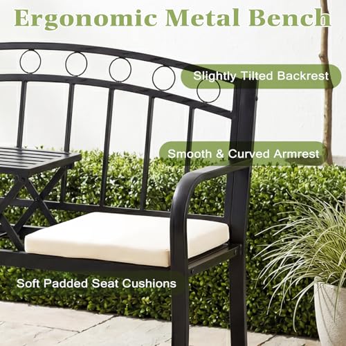 Outdoor Metal Garden Bench