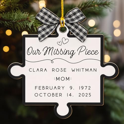 Personalized Our Missing Piece Christmas Ornament