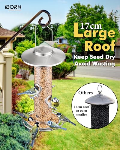 Bird Feeders for Outdoors Metal Chew Resistant