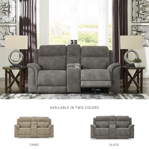 Power Reclining Loveseat Sofa with Console