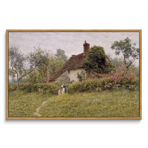 Framed Canvas Wall Art Vintage Decor