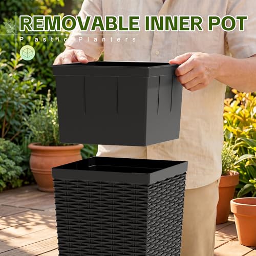 Resin 30'' Tall Planters (2 Count)