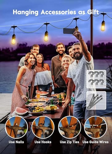 55FT Solar String Lights Outdoor