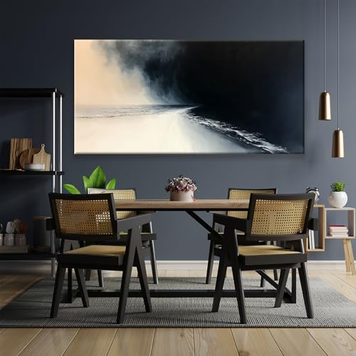Large Abstract Wall Art For Living Room Modern Canvas Art Wall Decor 29 X 58 Inches Black And White Wall Art Painting Print Abstract Wall Decor Picture For Bedroom Office Hotel Artwork