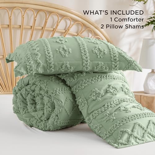 Tufted Boho Comforter Set Full Size