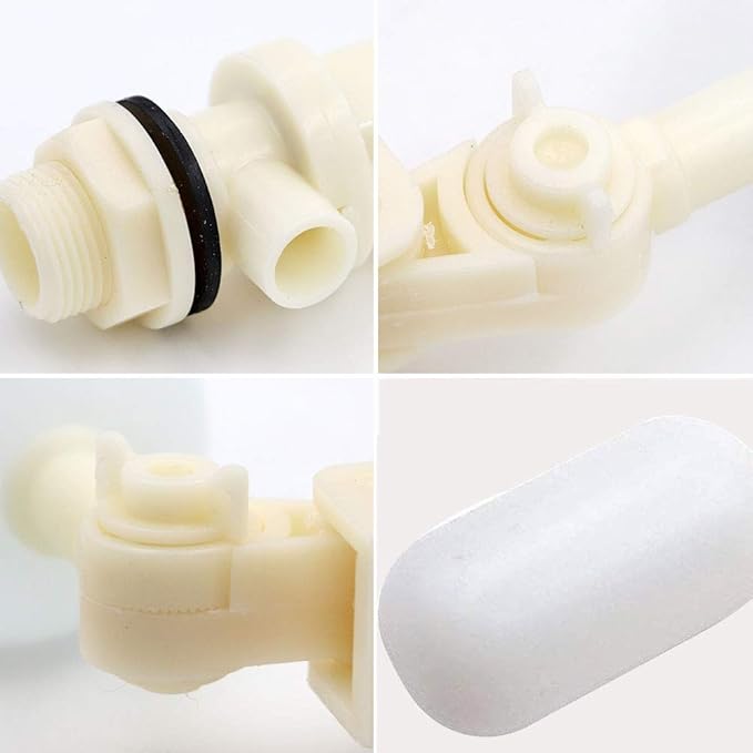 3 Pack Float Valve with Adjustable Arm Stable Water Float Valve Shut Off 1/2" Float Ball Valve for Horse Cattle Goat Pig Dog