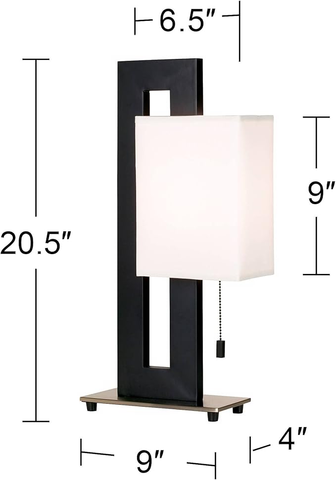 360 Lighting Floating Square 20 1/2" High Small Modern Accent Table Lamps Set
