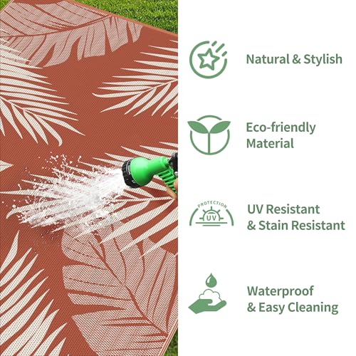 Outdoor Rug Waterproof Plastic Rugs for Patio (40 Sq Ft)