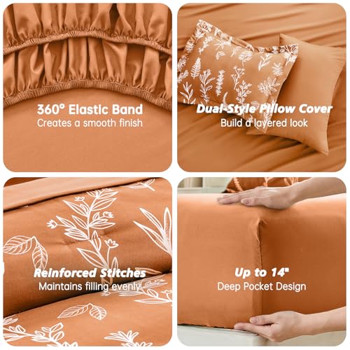 Burnt Orange Full Comforter Set