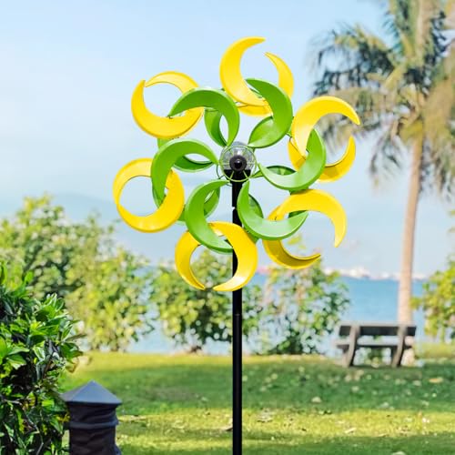 87" Wind Spinner Outdoor with Solar Light