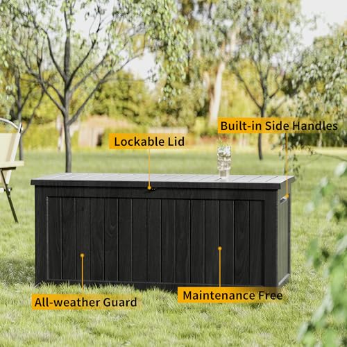 200 Gallon Outdoor Storage Box Patio Deck Box Waterproof
