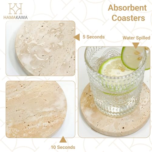 Turkish Natural Marble Coasters Set of 4 (4 Count)