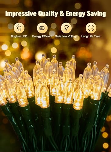 Warm White Battery 4 Pack Operated Christmas String Lights