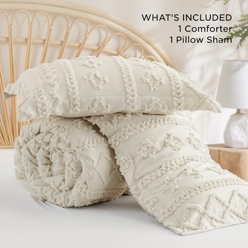 Tufted Boho Comforter Set Twin Size