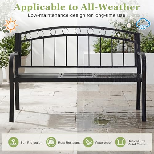 Outdoor Metal Garden Bench