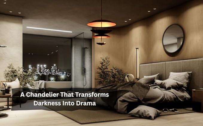 Layered Disc Design Customizable Chandelier in Solid Brass – Elegant Ceiling