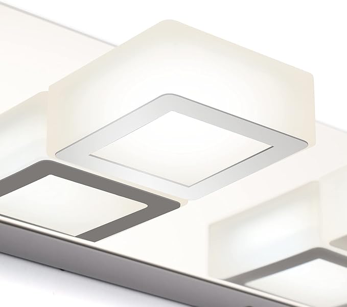 Ralbay 4 Lights Adjustable Acrylic Chrome Modern LED Bathroom Vanity Lights