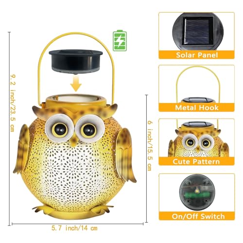 Solar Owl Lights Outdoor Waterproof