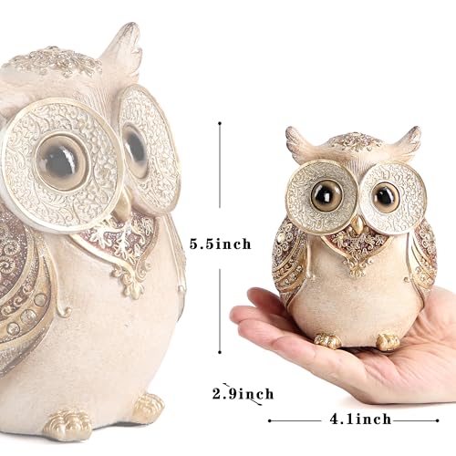 Owl Statue Home Decor Cute Boho Owl Figurine Gift for Bird Lovers