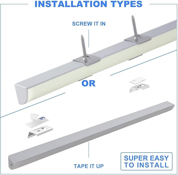 Cefrank V Shape Cabinet Lights, Warm White 4X 12 Inches V-Shape LED Light Bars