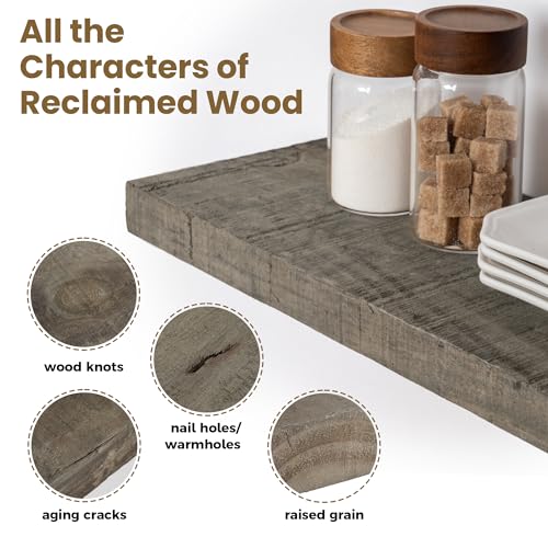 60 Inch Long Wood Floating Shelf