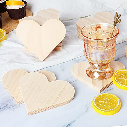 24 PCS Unfinished Wood Coasters