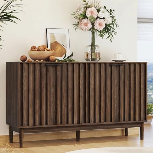 55" Fluted Buffet Cabinet with Storage