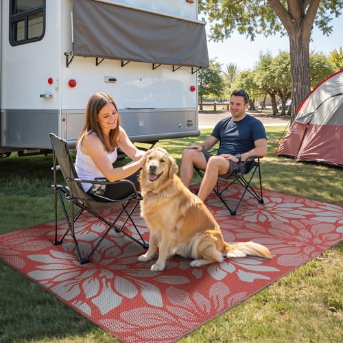Outdoor Rug Waterproof Plastic Rugs for Patio (40 Sq Ft)