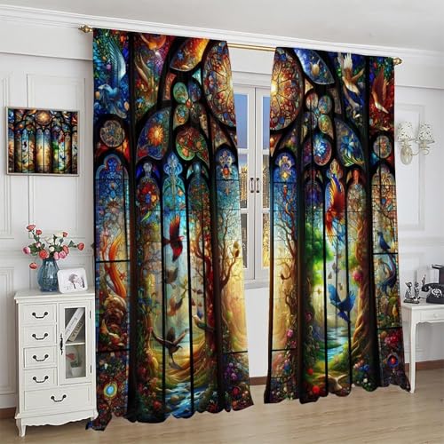 Stained Glass Curtains (2 Count)
