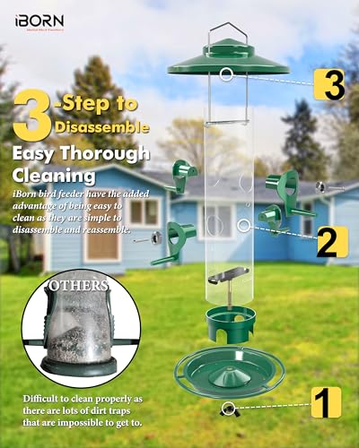 Bird Feeders for Outdoors Metal Chew Resistant