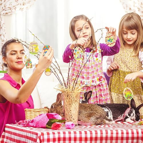 40PCS Easter Wooden Crafts Wood Ornaments Kits