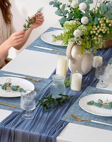 Woven Vinyl Placemats Set of 4 (3.2 Count)