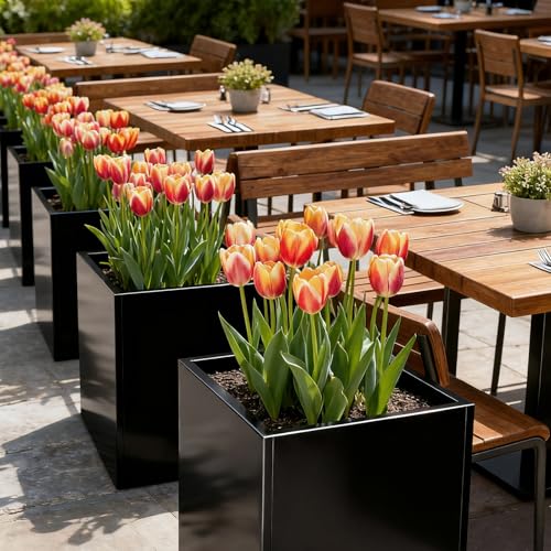 Metal Planter Box for Outdoor Plants 26" L x 26" W x 26"