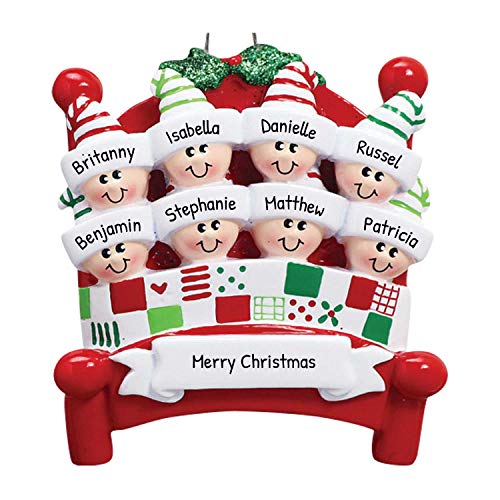 Bedtime Family of 8 Ornament 2026 Personalized Family Christmas Ornaments 2026