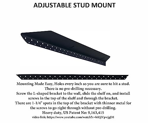 x2 36 Inch Wooden Floating Shelves for Wall (2 Count)
