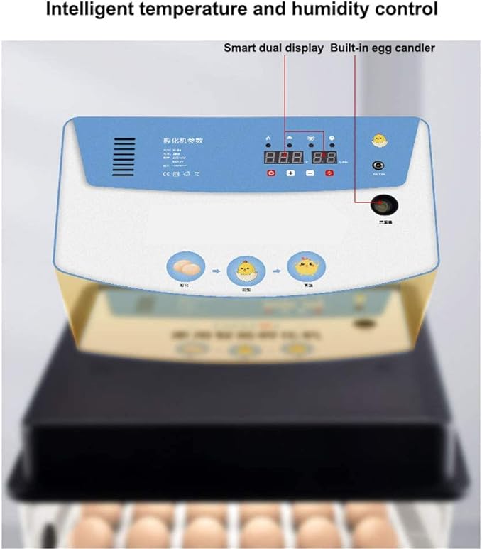 Digital Automatic Hatcher,Egg Incubator with Automatic Turning Function, with Temperature Control,Digital Incubatores,Or Hatching Chickens Ducks Eggs, Goose Egg