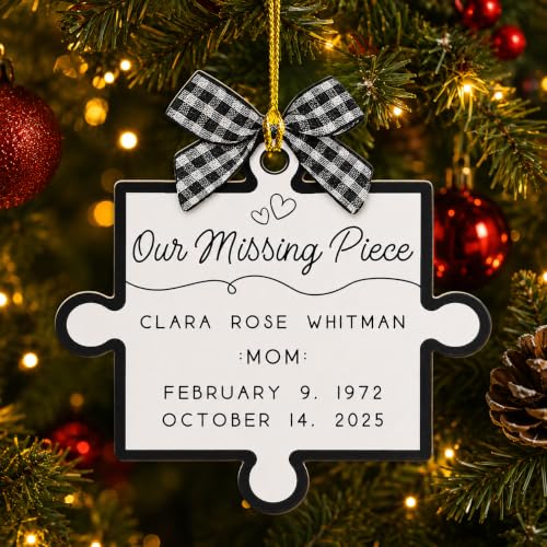 Personalized Our Missing Piece Christmas Ornament