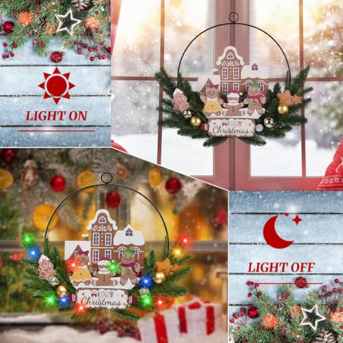 Light up Christmas Wreaths for Front Door