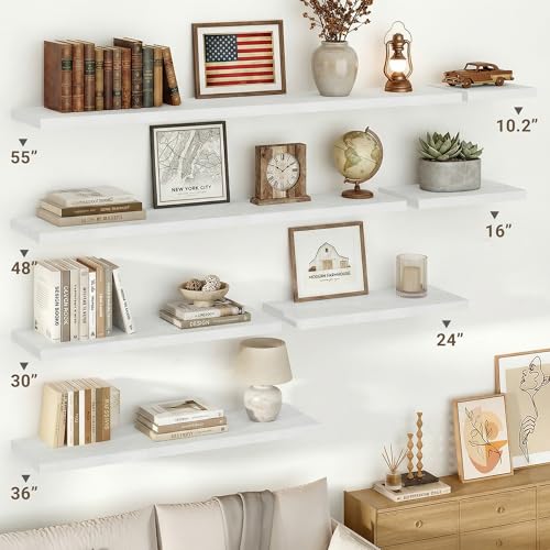10 Inch Deep Floating Shelves 30x10” Set of 2 (2 Count)
