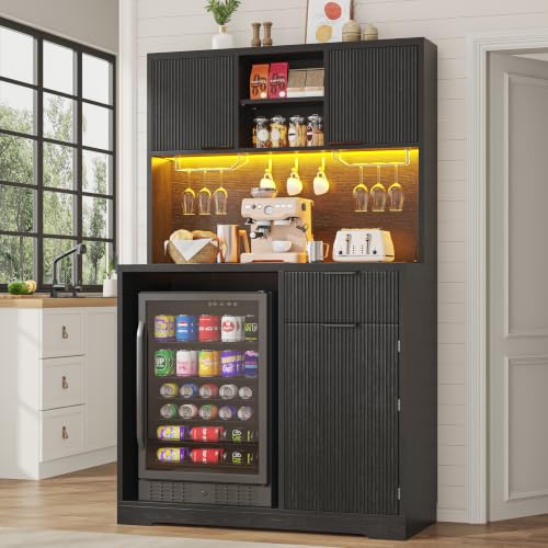 72" Mini Fridge Cabinet with Storage