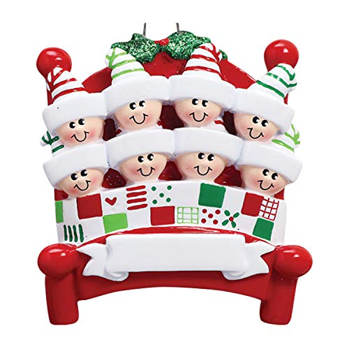 Bedtime Family of 8 Ornament 2026 Personalized Family Christmas Ornaments 2026