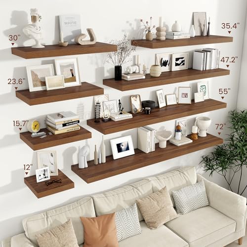 12 Deep Floating Shelves 30x12” Set of 2 (2 Count)