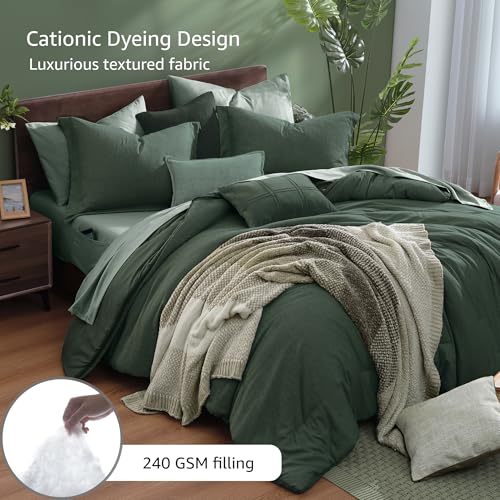 Twin XL Comforter Set Deep Forest Bed in a Bag 5 Pieces for Dorm