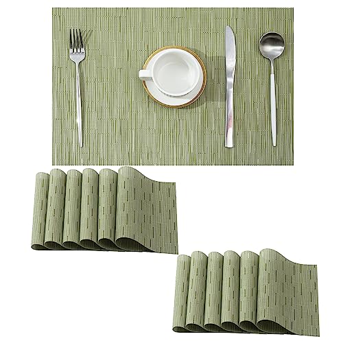 Pea Green Placemats Set of 12 (12 Count)